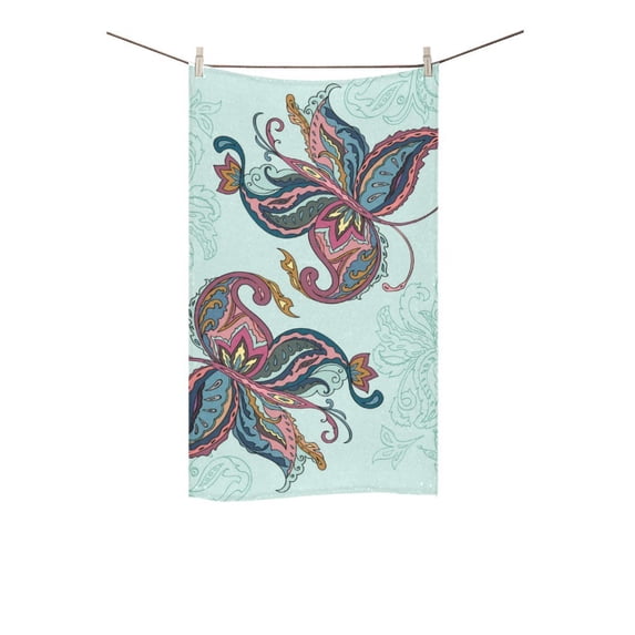 MKHERT Butterfly Bath Towel Shower Towel Wash Cloth Face Towels 16x28 inches