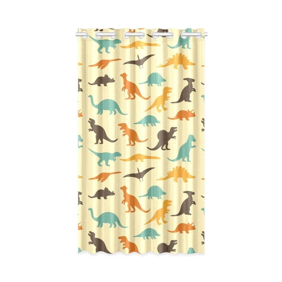MKHERT Cartoon Dinosaur Pattern Window Curtain Living Room,Bedroom Window Drapes 52x84 inch