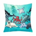 thumbnail image 1 of MKHERT Cartoon Sea And Ocean Life Pillow Covers Pillowcase Throw Pillows 18x18 inch, 1 of 2