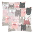 thumbnail image 1 of MKHERT Cat Pattern Throw Pillowcase Pillow Cover Cushion Couver 18x18 inch, Set of 2, 1 of 2
