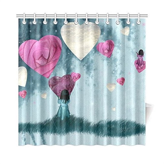 MKHERT Child Dreaming To Fly Shower Curtain Waterproof Bath Curtain Decor 66x72 inch