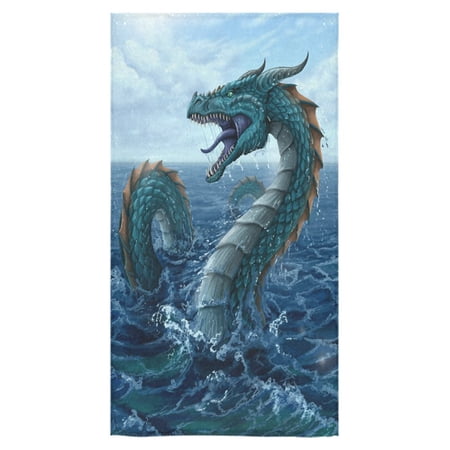 MKHERT Chinese Sea Dragon Bath Towel Shower Towel Wash Cloth Face Towels 16x28 inches