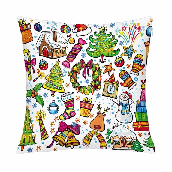 MKHERT Christmas Pillow Covers Pillowcase Throw Pillows 18x18 inch