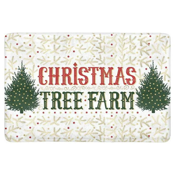MKHERT Christmas Tree Farm Grunge Doormat Rug Home Decor Floor Mat Bath Mat 23.6x15.7 inch