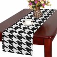 thumbnail image 1 of MKHERT Classical Black and White Houndstooth Checkered Pattern Table Runner Home Decor for Kitchen Dining Wedding Party 16x72 Inch, 1 of 2