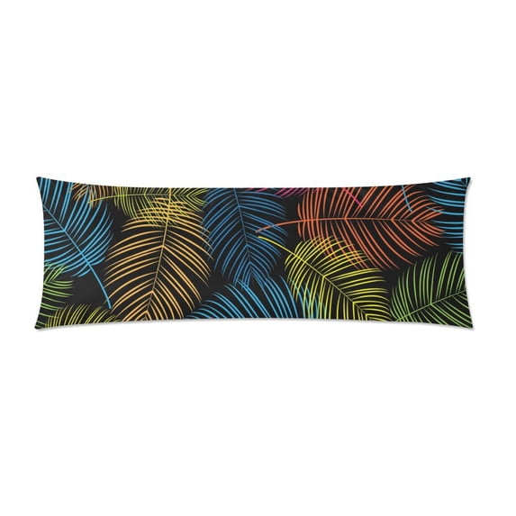 MKHERT Color Feathers Body Pillow Pillowcase Pillow Protector Cushion Cover 20x60 Inch
