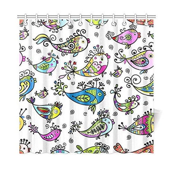 MKHERT Color Fishes Shower Curtain Waterproof Bath Curtain Decor 66x72 inch