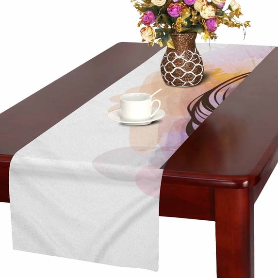 MKHERT Color Lion Head Table Runner for Kitchen Wedding Party Home Decor 16x72 inch