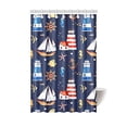 thumbnail image 1 of MKHERT Color Nautical Design Polyester Fabric Bathroom Shower Curtain 48x72 inch, 1 of 1