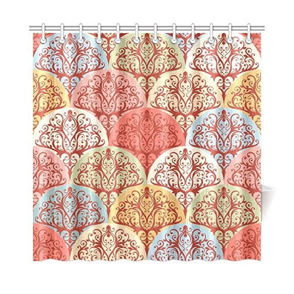 MKHERT Color Pattern Shower Curtain Waterproof Bath Curtain Decor 66x72 inch