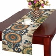 thumbnail image 1 of MKHERT Colored Floral Arabesque Ornamental Paisley with Flowers and Cucumbers Table Runner Home Decor for Wedding Party Banquet Decoration 16x72 Inch, 1 of 2