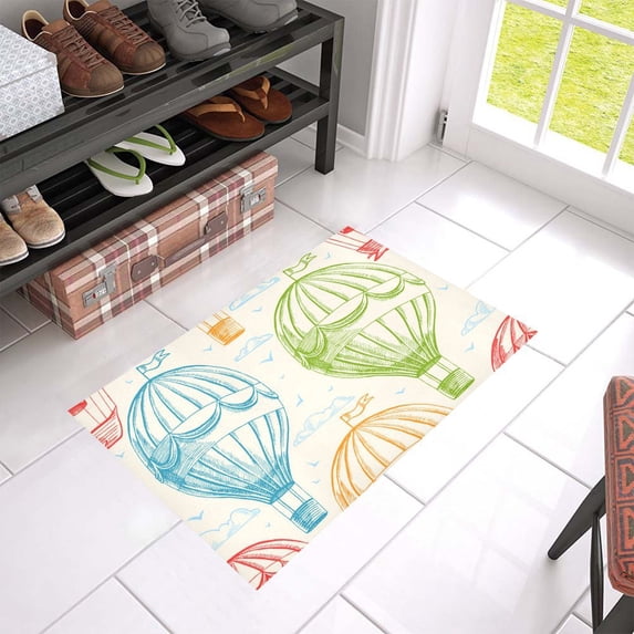 MKHERT Colorful Flying Balloons Doormat Rug Home Decor Floor Mat Bath Mat 23.6x15.7 inch