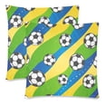 thumbnail image 1 of MKHERT Colorful Football And Flag Pillowcase Pillow Protector Cushion Cover 18x18 inch,Set of 2, 1 of 3