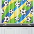 thumbnail image 1 of MKHERT Colorful Football And Flag Window Curtains Kitchen Curtain Room Bedroom Drapes Curtains 26x39 inch, 2 Piece, 1 of 3