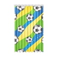 thumbnail image 1 of MKHERT Colorful Football and Flag Window Curtain Living Room,Bedroom Window Drapes 52x84 inch, 1 of 3