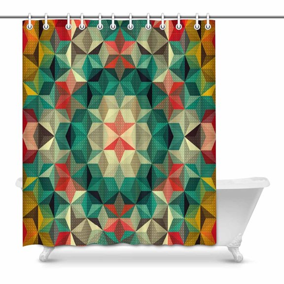 MKHERT Colorful Futuristic Bathroom Shower Curtain 60x72 inch