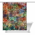 thumbnail image 1 of MKHERT Colorful Grunge Brick Wall Urban Art Decor Waterproof Polyester Bathroom Shower Curtain Bath Decorations 66x72 inch, 1 of 1