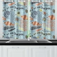 thumbnail image 1 of MKHERT Colorful Marine Animals Window Curtains Kitchen Curtain Room Bedroom Drapes Curtains 26x39 inch, 2 Piece, 1 of 3