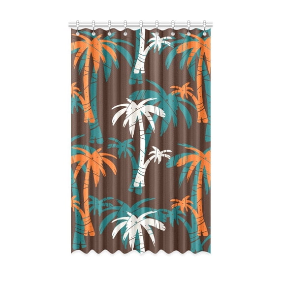 MKHERT Colorful Palm Trees Window Curtain Living Room,Bedroom Window Drapes 52x84 inch