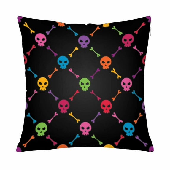 MKHERT Colorful Skulls Pillow Covers Pillowcase Throw Pillows 18x18 inch