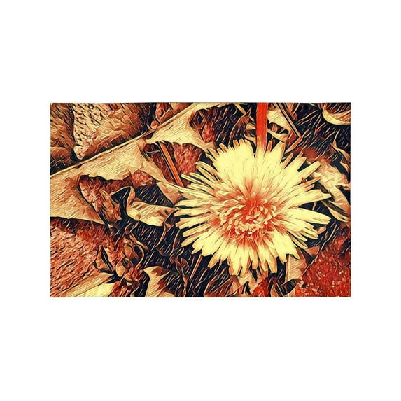 MKHERT Computer Spring Painting Yellow Sunny Dandelion On A Stone Placemats Table Mats for Dining Room Kitchen Table Decoration 12x18 inch,Set of 6