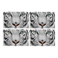 thumbnail image 1 of MKHERT Cool Animal White Tiger Face Placemats Table Mats for Dining Room Kitchen Table Decoration 12x18 inch,Set of 4, 1 of 4