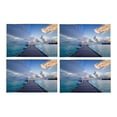 thumbnail image 1 of MKHERT Cool Footbridge Leading to The Jetty in Maldives Island Resort Placemats Table Mats for Dining Room Kitchen Table Decoration 12x18 inch,Set of 4, 1 of 4