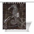 thumbnail image 1 of MKHERT Cool Funny Steampunk Seahorse Mechanical Animal Decor Waterproof Polyester Fabric Shower Curtain Bathroom Sets 60x72 inch, 1 of 1