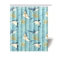 thumbnail image 1 of MKHERT Cool Sharks Polyester Fabric Bathroom Shower Curtain 60x72 inch, 1 of 1
