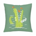 thumbnail image 1 of MKHERT Crocodile Throw Pillowcase Pillow Cover Cushion Couver 18x18 inch, 1 of 2
