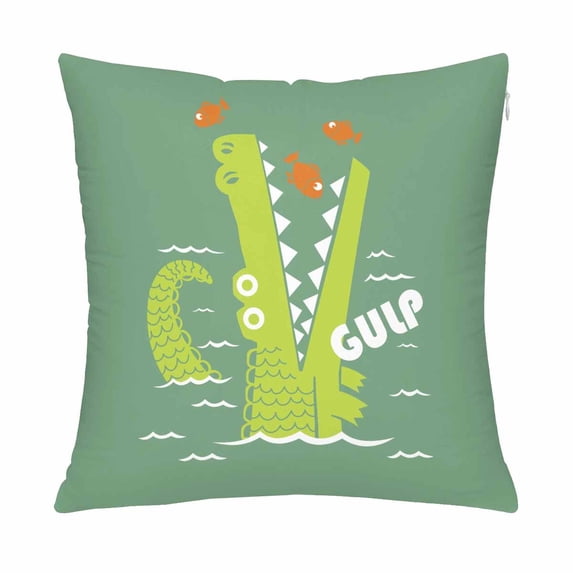 MKHERT Crocodile Throw Pillowcase Pillow Cover Cushion Couver 18x18 inch