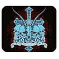 thumbnail image 1 of MKHERT Cross and Decorative Skull Rectangle Mousepad Mat For Mouse Mice Size 9.84x7.87 inches, 1 of 1