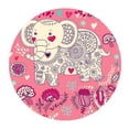 thumbnail image 1 of MKHERT Cute Cartoon Elephant with Flowers Round Mousepad Mat For Mouse Mice Size 7.87x7.87 inches, 1 of 1