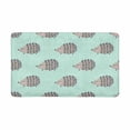 thumbnail image 1 of MKHERT Cute Cartoon Hedgehog on Mint Polka Dots Doormat Rug Home Decor Floor Mat Bath Mat 30x18 inch, 1 of 3