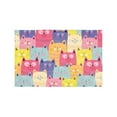 thumbnail image 1 of MKHERT Cute Cats Kittens Colorful Seamless Pattern Placemats Table Mats for Dining Room Kitchen Table Decoration 12x18 inch,Set of 6, 1 of 4