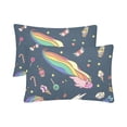thumbnail image 1 of MKHERT Cute Colorful Unicorns Pillowcase Pillow Protector Cushion Cover 20x30 inch,Set of 2, 1 of 3