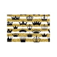 thumbnail image 1 of MKHERT Cute Crowns On Golden Glitter (Not Real) Lines and Stripes Placemats Table Mats for Dining Room Kitchen Table Decoration 12x18 inch,Set of 6, 1 of 4