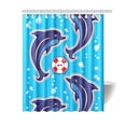 thumbnail image 1 of MKHERT Cute Dolphins Polyester Fabric Bathroom Shower Curtain 60x72 inch, 1 of 1