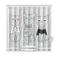 thumbnail image 1 of MKHERT Cute Fashion Cats Shower Curtain Waterproof Bath Curtain Decor 66x72 inch, 1 of 2