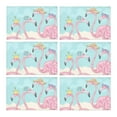 thumbnail image 1 of MKHERT Cute Flamingos with Crown Summer Hat and Ribbon Placemats Table Mats for Dining Room Kitchen Table Decoration 12x18 inch,Set of 6, 1 of 4