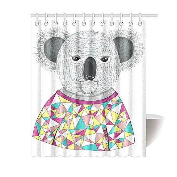 MKHERT Cute Hipster Koala Shower Curtain Bath Curtain Waterproof fabric Polyester Curtains 60x72 inch
