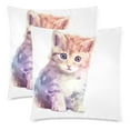 thumbnail image 1 of MKHERT Cute Kitten Cat Pillowcase Pillow Protector Cushion Cover 18x18 inch,Set of 2, 1 of 3