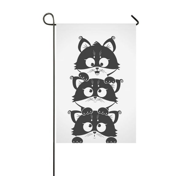MKHERT Cute Kittens Garden Flag Outdoor Flag 12x18 inch