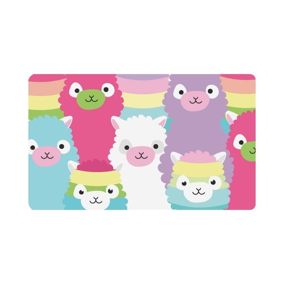 MKHERT Cute Llama Alpaca Family Funny Animal Doormat Rug Home Decor Floor Mat Bath Mat 30x18 inch