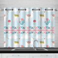 thumbnail image 1 of MKHERT Cute Llama Cactus Window Curtain Kitchen Curtain 26x39 inch,Two Piece, 1 of 2
