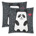 thumbnail image 1 of MKHERT Cute Panda With Flowers Pillowcase Pillow Protector Cushion Cover 18x18 inch,Set of 2, 1 of 3