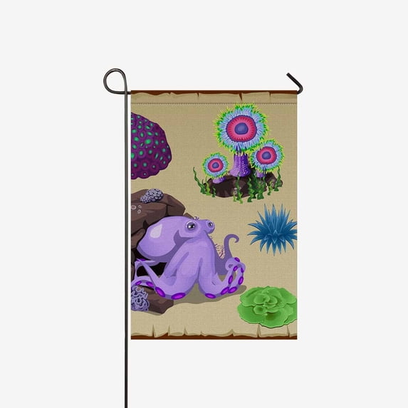 MKHERT Cute Rabbit Garden Flag Banner Decorative Flag for Wedding Home Outdoor Garden Decor 12x18 inch