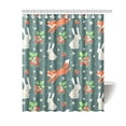 thumbnail image 1 of MKHERT Cute Rabbits And Fox With Wild Strawberries Forest Shower Curtain Waterproof fabric Polyester Bath Curtain 60x72 inch, 1 of 1