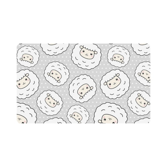 MKHERT Cute Sheep Lamb with Polka Dots Doormat Rug Home Decor Floor Mat Bath Mat 30x18 inch