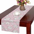thumbnail image 1 of MKHERT Cute Sheep on Pink Background with Chamomile Flowers Table Runner Home Decor for Home Kitchen Dining Wedding Party 16x72 Inch, 1 of 2